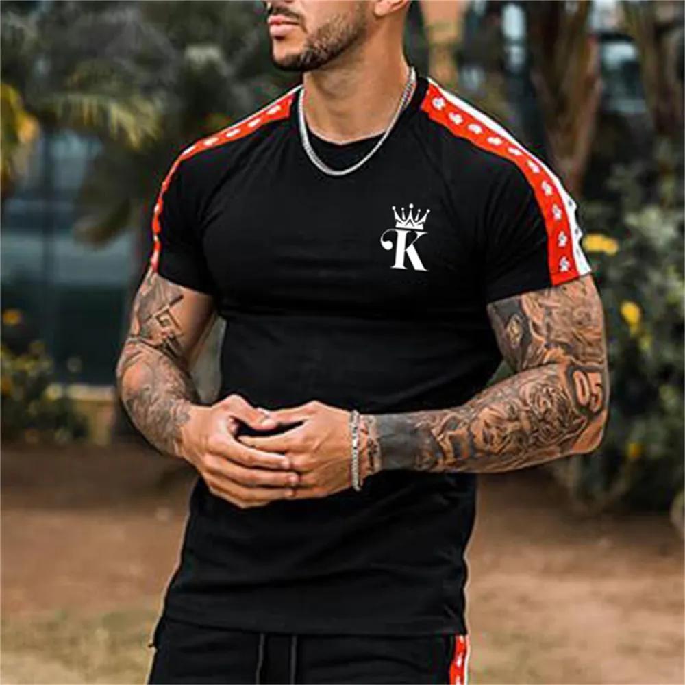Men's Short Sleeve Crew Neck T-Shirt Trend Retro Hip Hop Style Short Sleeve Y2K Top Top Men's Oversized Men Short Sleeve T-Shirt
