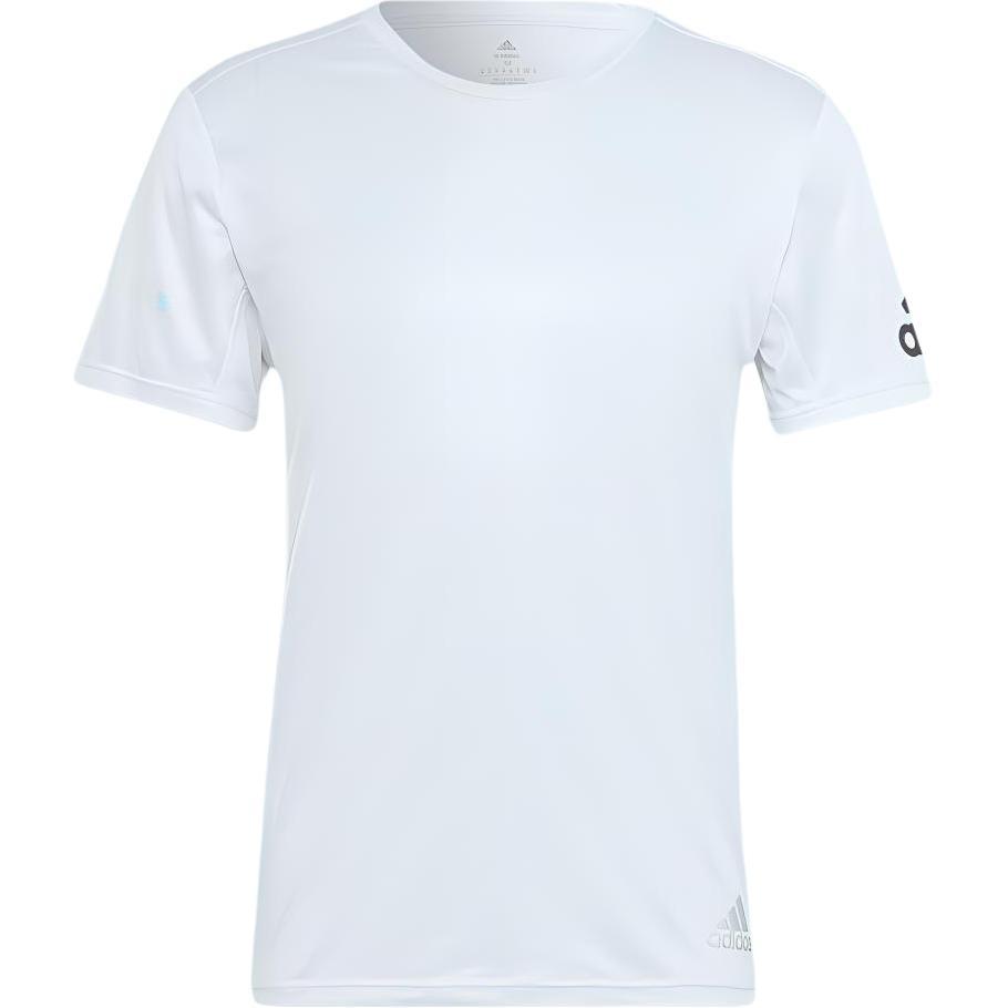 adidas Round Neck Pullover Solid Color Short Sleeve White Men s HB7471 XS