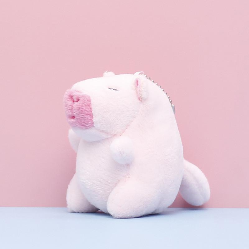 Plush Toy Capybara Keychain Cartoon Stuffed Doll Decoration Pendant Gift Cute