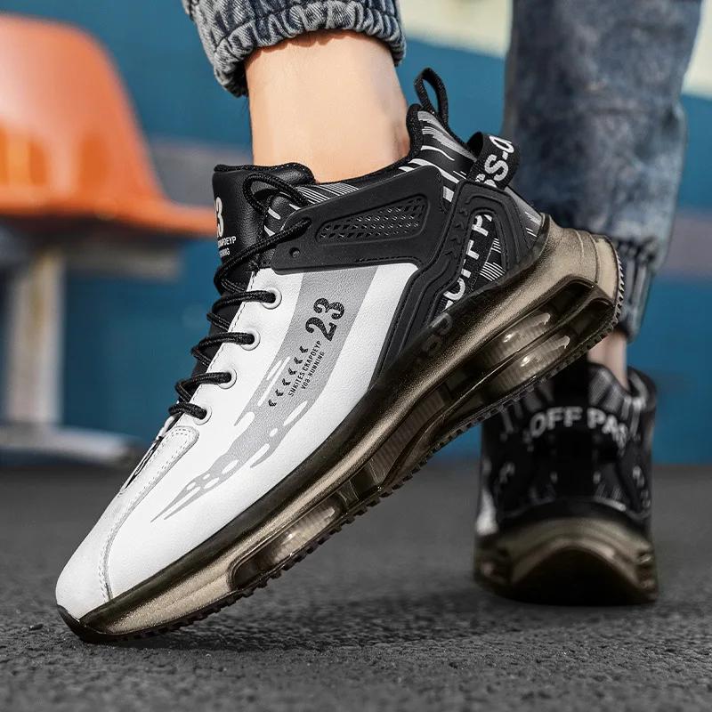 High top men's shoes youth student running shoes spring and autumn casual comfortable and breathable men's sports shoes sneakers