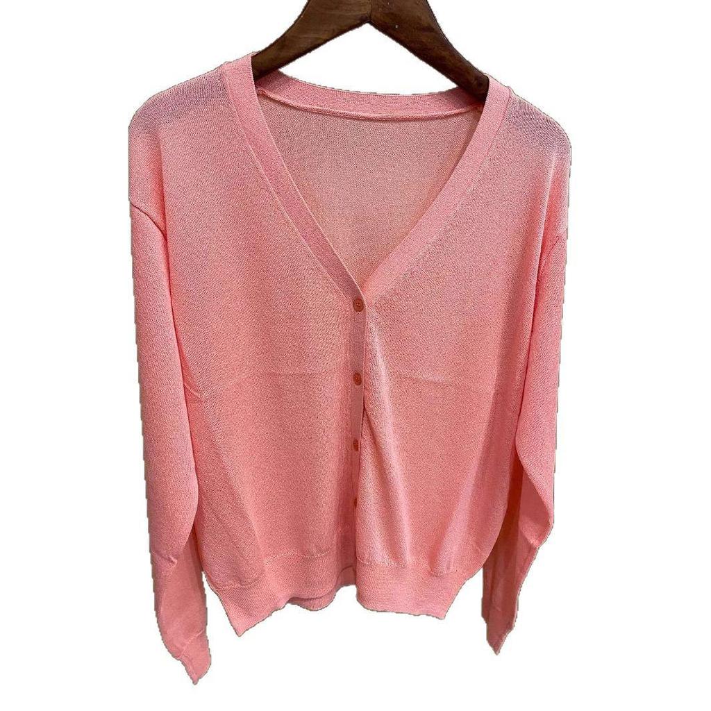 2025 Spring/Summer Women's Japanese Style V-Neck Knit Cardigan