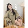 Women's Petite Color Block Short Trench Coat - 2025 Early Autumn Korean and British Style