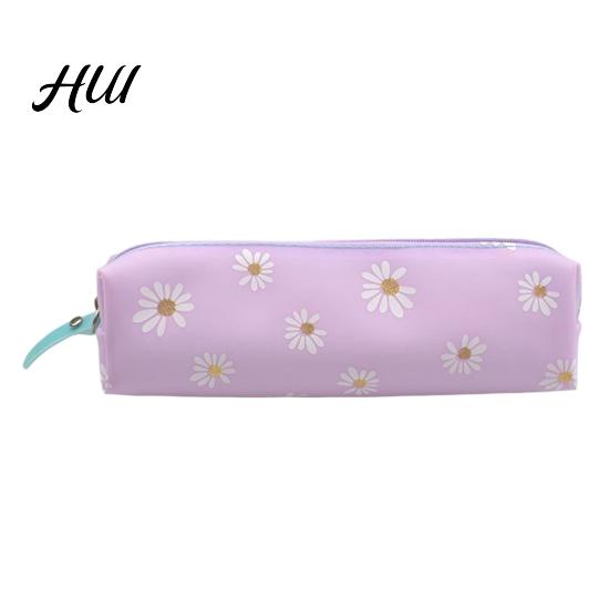Durable Waterproof Pen Case Flower Pencil Case, Large Capacity PVC Pouch, Stationery Bag for Students, School Supplies Organizer Spill-proof Holder