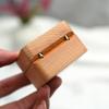 Wooden Ear Studs Case Simple Velvet Ring Earring Holder Retro Wood Rings Box  Earring