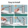 Swivel Faucet Attachment Rotatable Faucet Aerator Sink Extender Robotic Arm Water Nozzle Faucet  with 2 Water Outlet Modes