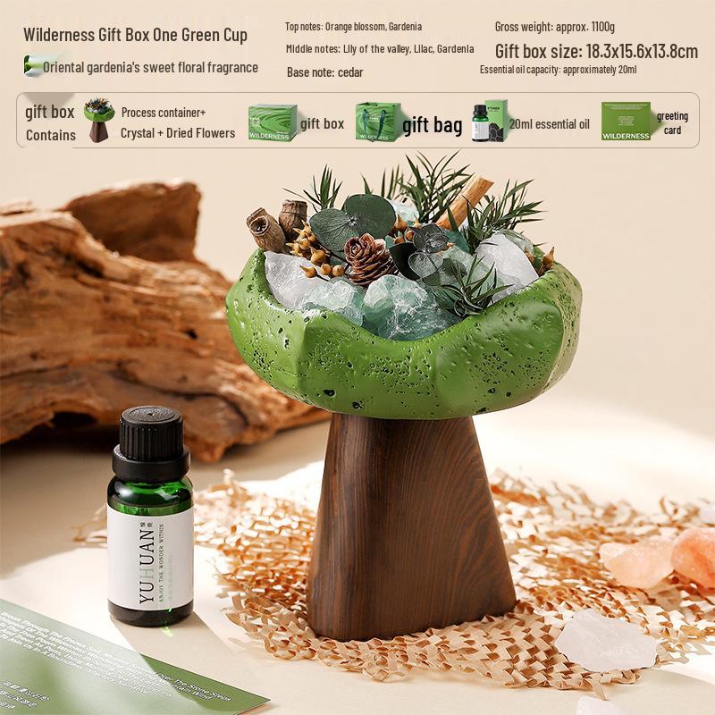 Wilderness Secret Scented Stone Diffuser Gift Set - Indoor Flameless Aroma Ornament for Holidays and Parties