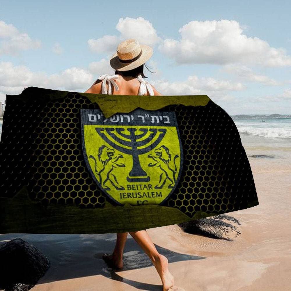 B-Beitar J-Jerusalem F-Fc Microfiber Printed Beach Towel Mountain Climbing Yoga Beach Swimming Running Absorbent Soft Towel