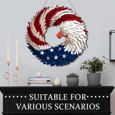 Eagle Wreath Independence Day Decoration - Home & Courtyard Ornament Door Hanger