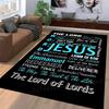 Christian carpet Set with Religious Words carpet set (1 duvet cover, 2 pillowcases, duvet not included)