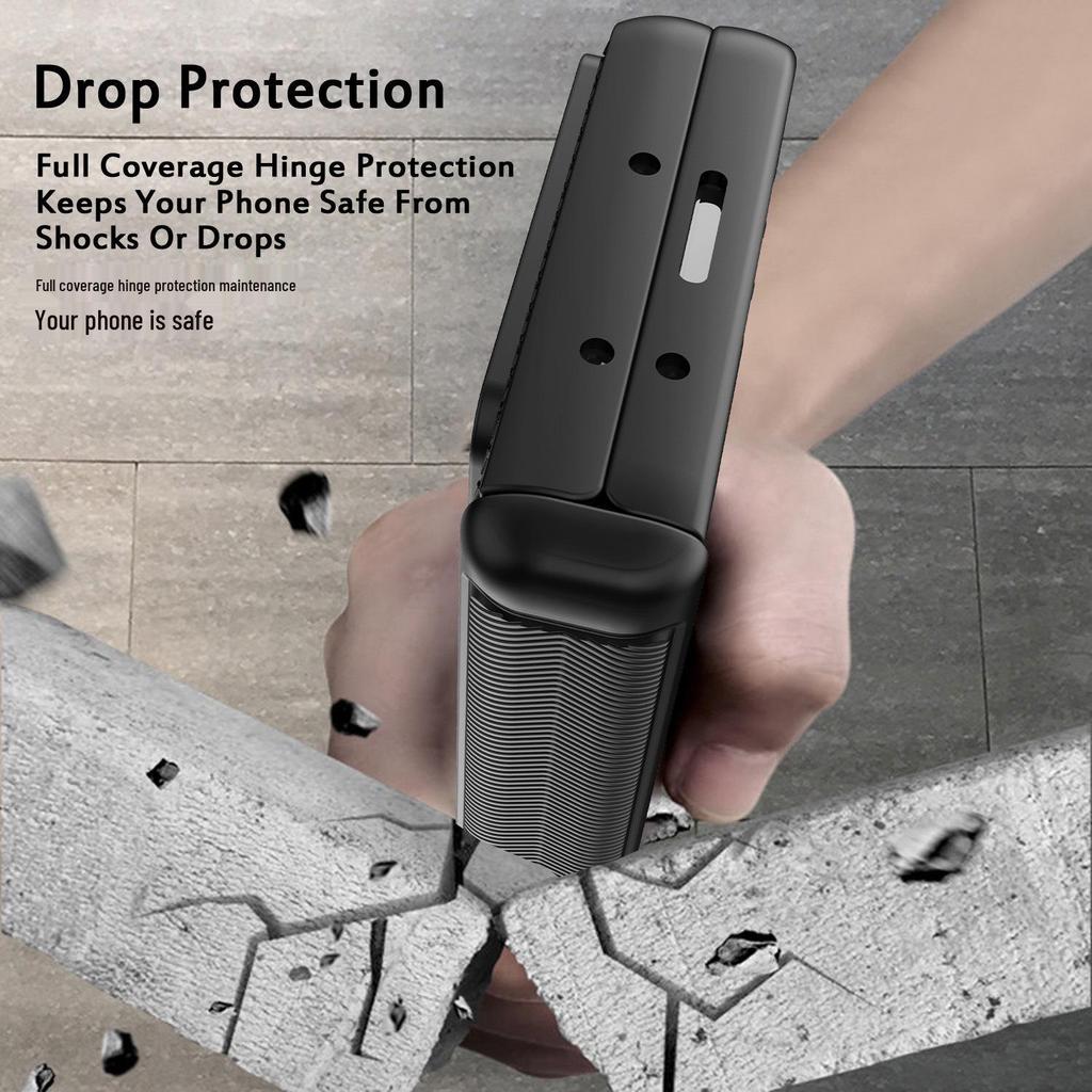 Plaid Leather Phone Case with Invisible Stand for Samsung Z Fold5