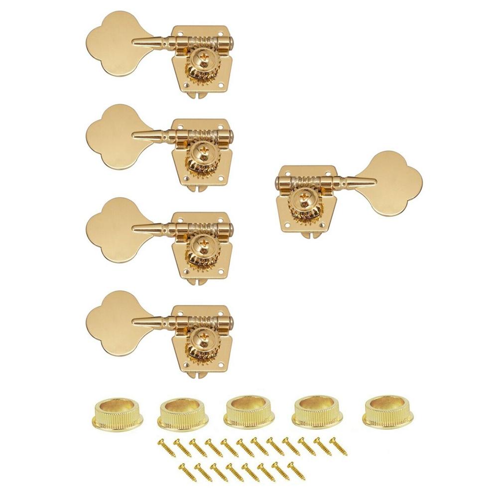 2L3R3L2R3L3R1L4R4L1R Open Gear Bass 5-String Tuners Tuning Pegs Keys Machine Heads For Bass Guitar Chrome Gold Black