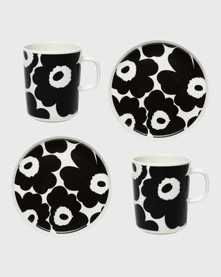 Marimekko Marimekko Pair Set Mug 250ml Plate 20cm Cup Tableware Unikko Black 071606 190 [item]