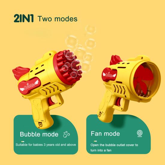 1 Set Bubble Toy with Light Creative Individuality Multi Holes Design Bubble Blowing Toy for Entertainment