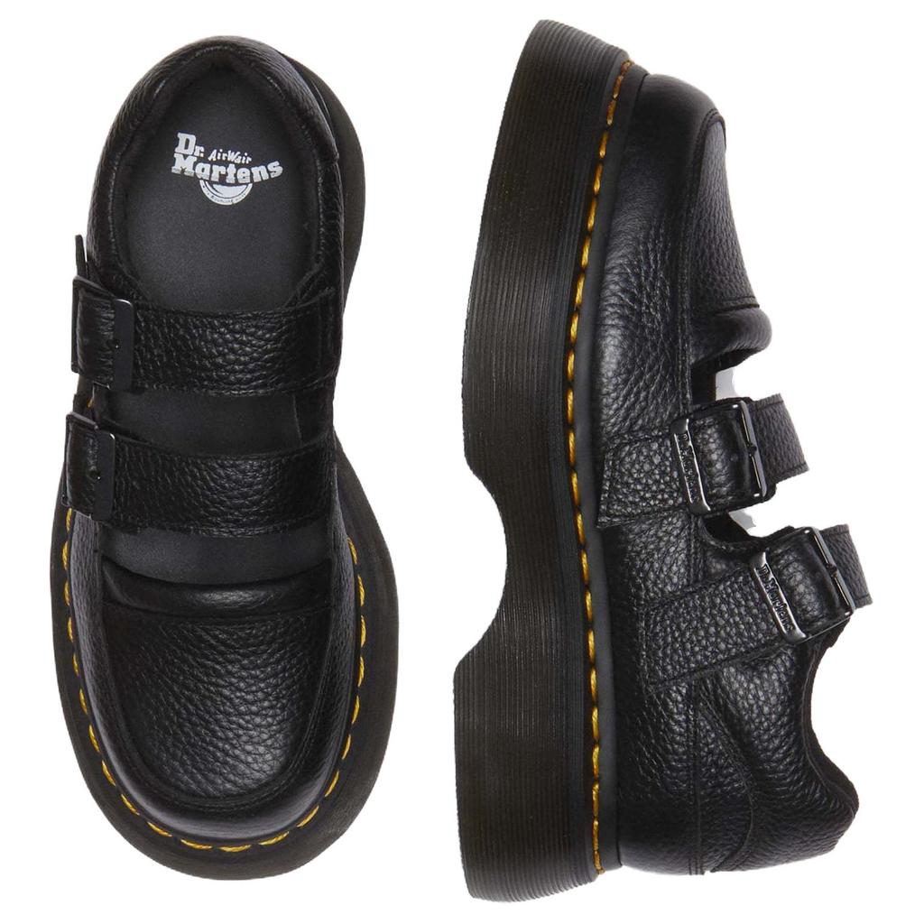 Dr. Martens Buzz Mary Jane Leather Fashionable Thick Sole Shoes Women Shoes Black 41061001