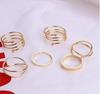 Korean Retro Stainless Steel 6-Piece Exaggerated Joint Ring Set