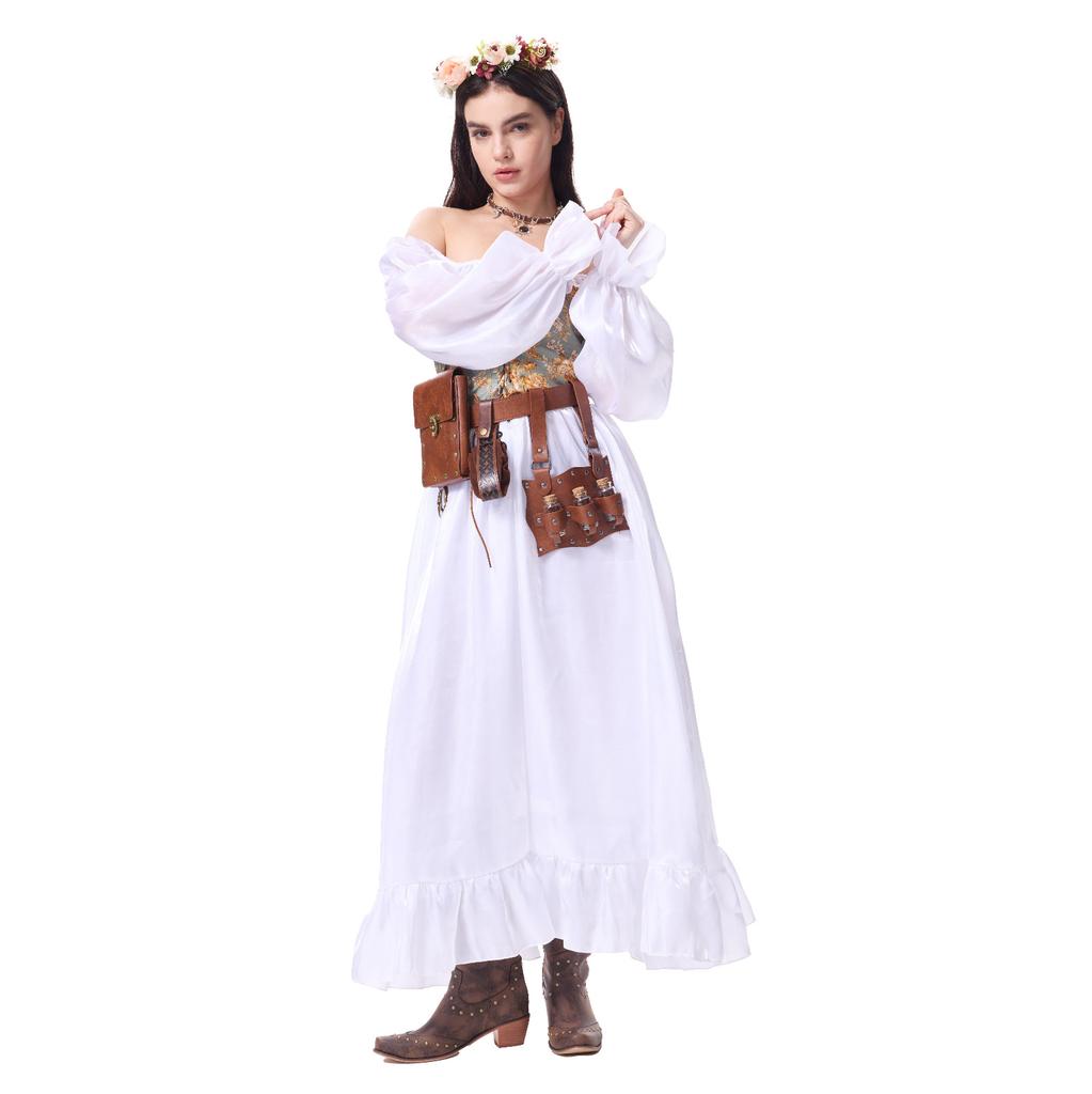 Women's Vintage Dresses Casual Sleeve A-line Role Play Dresses