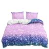 Three-Piece Quilt Cover Pink Purple Gradual Change Color Two-Piece Bedding Kit