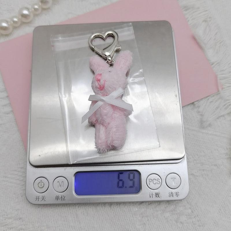 Key Holder for Students Heart Rabbit Keyring Phone Lanyard Mobile Phone Strap