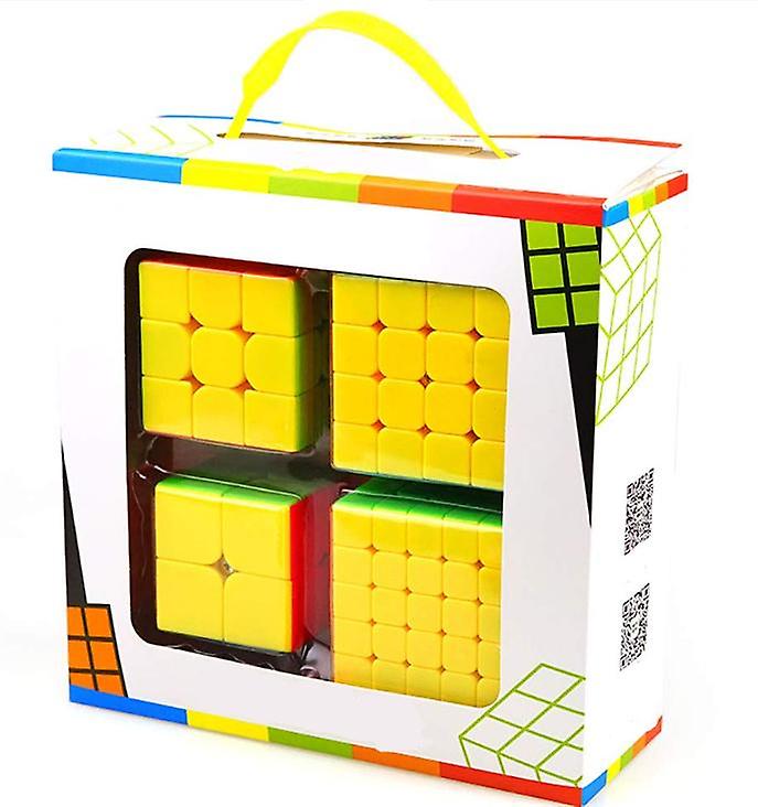 

4 шт., 6 цветных пазлов Speed ​​Magic Cube(2х2 3х3 4х4 5х5)