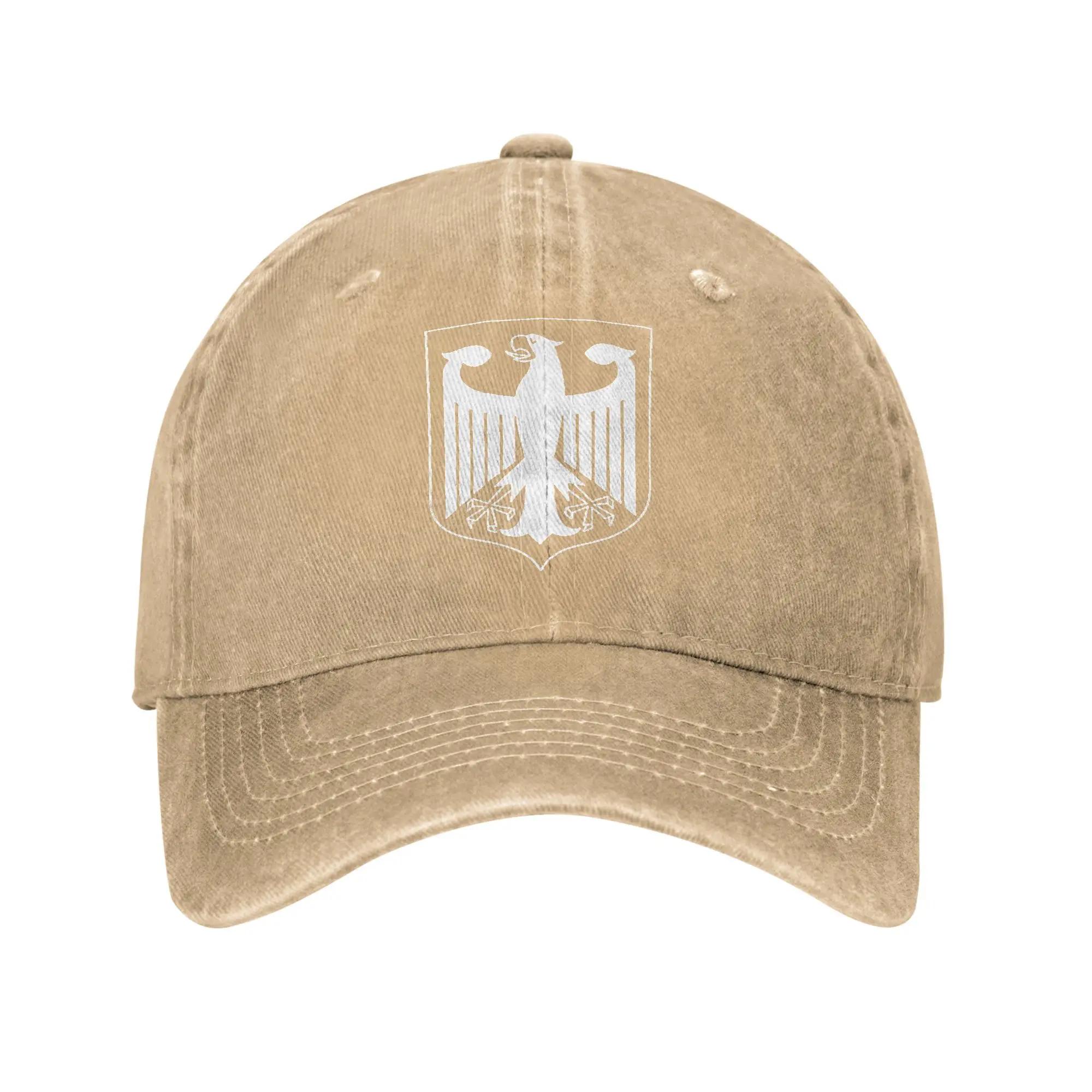 

Герб Німеччини Німецький орел Бейсболка Повсякденна Потерта Прана Deutsche Snapback Капелюх Чоловіки Жінки Для вулиці Бігу Подарунок Капелюх Adjustable