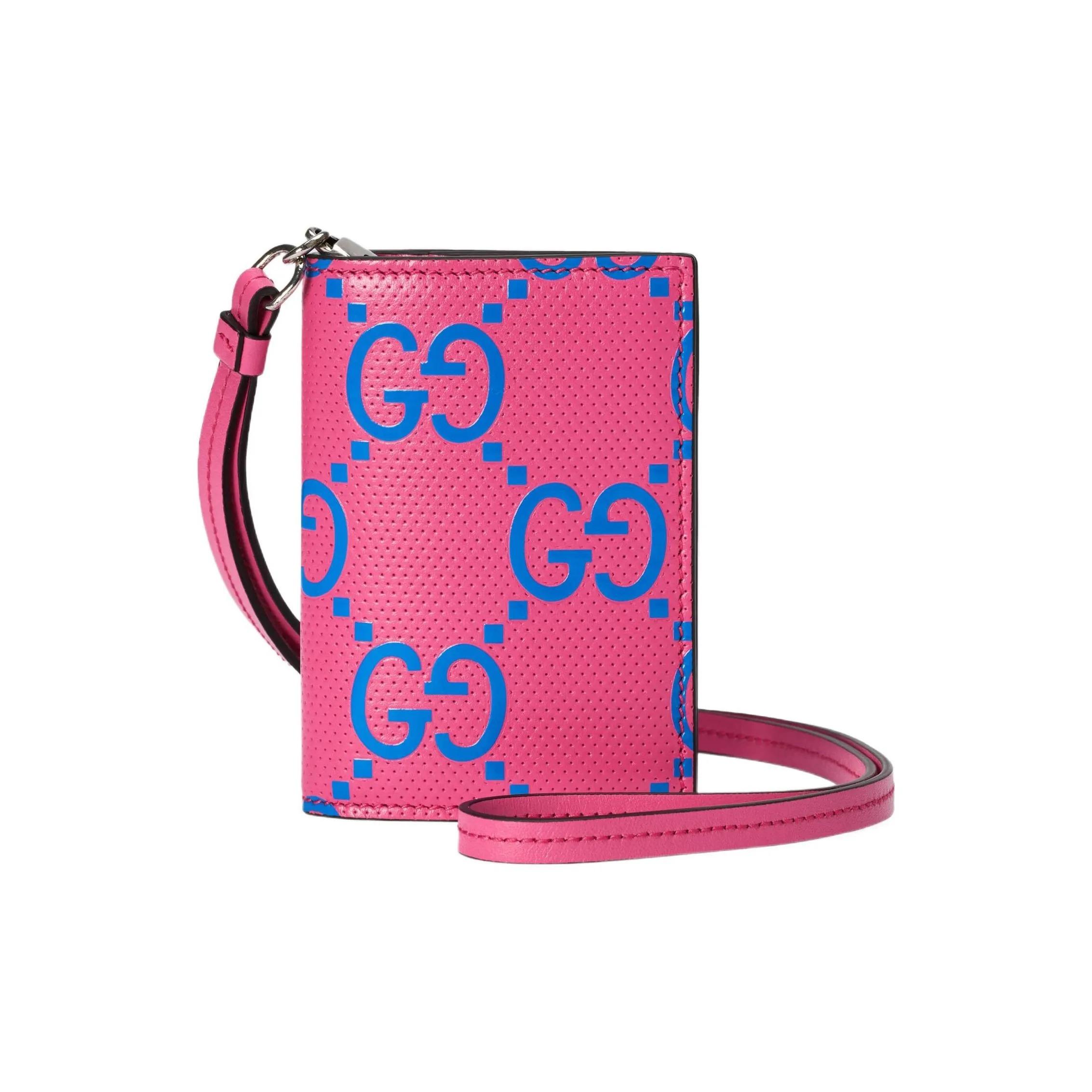 GUCCI GG Embossed Leather Wallet with Snap Closure for Women in Pink Basic Set Bag Dust Bag розовый 20990₽