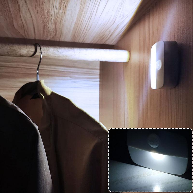 Wireless Night Lamp with Motion Sensor LED Night Lights Batteries Small Nightlights Lamp for Room Corridor Closet Easy Install