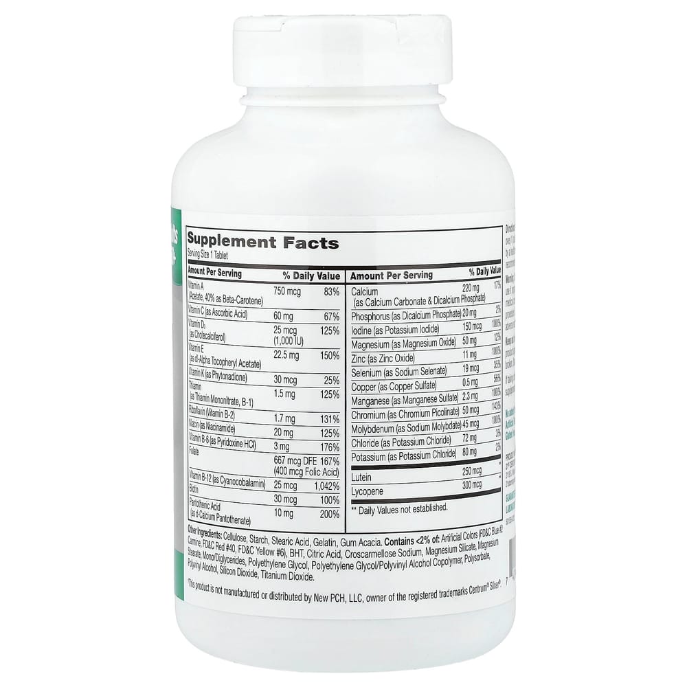 21st Century Sentry Senior Multivitamin & Multimineral Supplement for Adults 50+, 265 Tablets