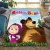 Russian animation Masha and the Bear Fairy Tale Cartoon Carpet Soft Home Living Room Bedroom Door Mat Outdoor Picnic Ground Mat rug T4