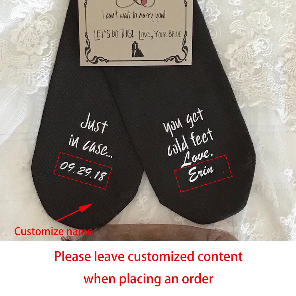 

Custom Groom Socks From Bride Cold Feet Socks Groom Groomsmen Wedding Engagement Bachelor Party Bridal Shower Proposal Gift One size