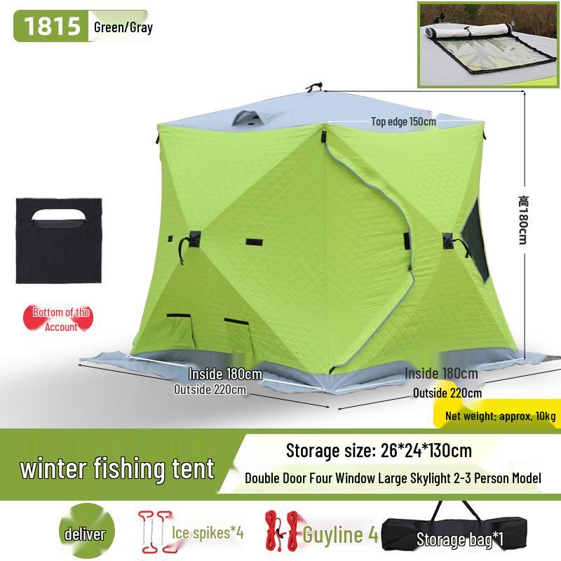 Winter Fishing Tent: Thickened, Cold-Proof, Windproof, Cotton Insulated for Outdoor Camping.