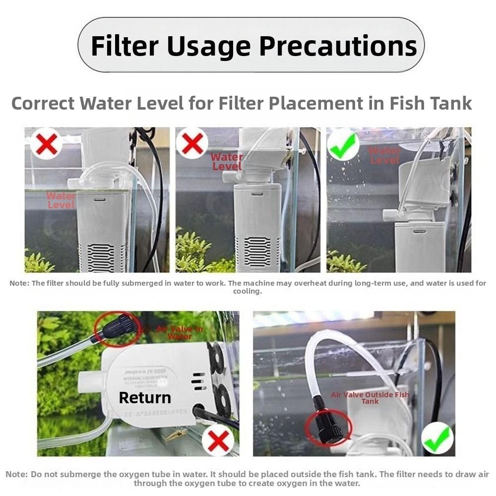 Silent Operation Aquarium Filter Pump Energy Efficient Water Filter Pump  for Home Fish Tank