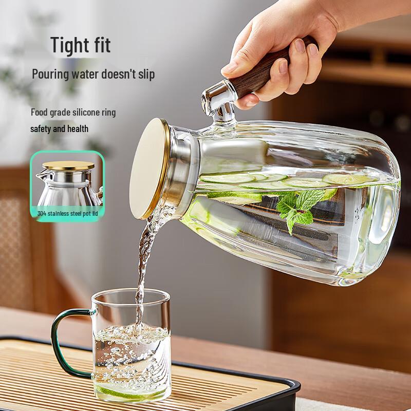 TEAHUE High Borosilicate Glass Water Pitcher