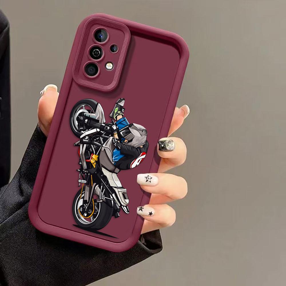 Cartoon Motorcycle Race Cover Phone Case For Oneplus 8T 9R 10R 11 12 13 13T 15 NORD ACE CE 2 3 4 5 6 LITE TPU Case DIY Shell