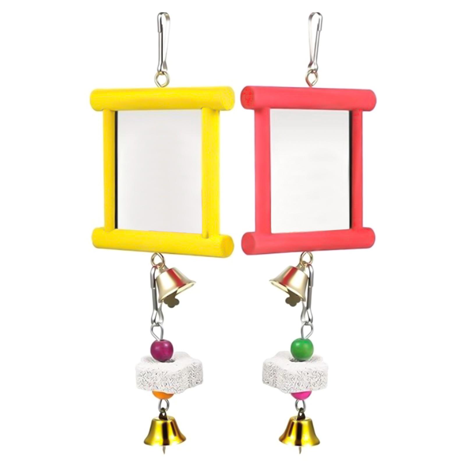 

Parrot Chew Stone 4pcs Set With Colorful Mirror Design Safe Pet Toy For Small Medium Parrots