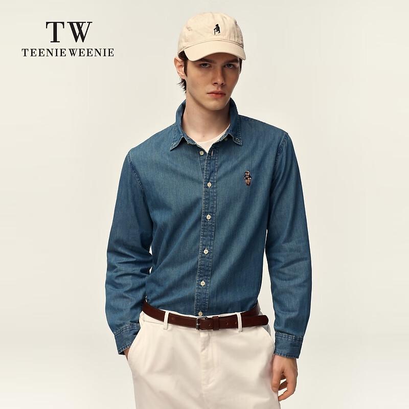 Teenie Weenie Unisex Washed Denim Casual Shirt