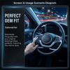 Car Steering Wheel Multifunction Button Assembly with Harness and Trim Frame 96720F2040 Simple Installation for 1.6l Routine