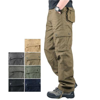 New Men's Multi-Pocket Outdoor Casual Pants Fashion Work Pants Men's Loose Cotton Men's Trousers