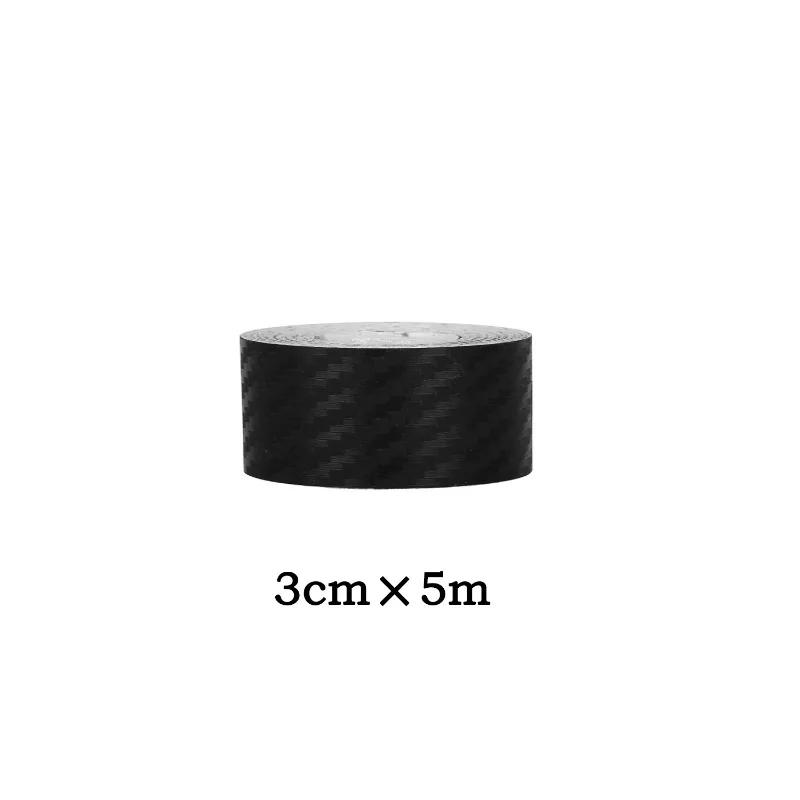 1 Roll Carbon Fiber Car Sticker Auto Door Trunk Protective Strip Threshold Anti Scratch Tape Waterproof Decal Car Door Protector