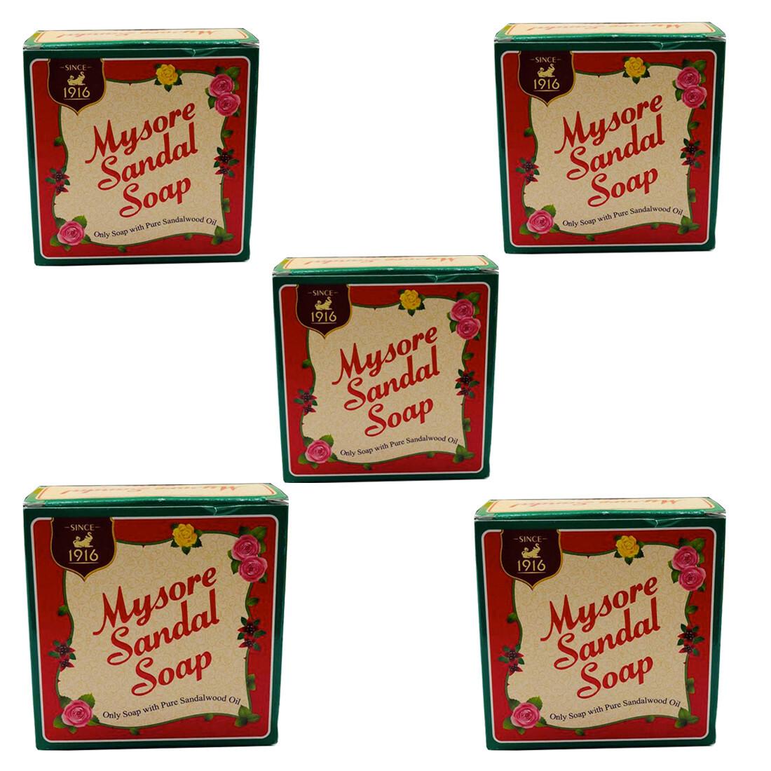 

Mysore Sandal Soap 750 gm Herbal Natural Sandalwood oil Since 1961 150g X 5 Pack JL186737467518
