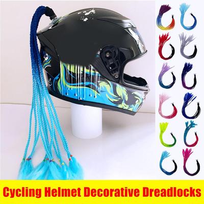Helmet Braids Pigtails Motorcycle Helmet Braid Ponytail Motorbike Riding Helmet Pigtails Braids For Women Men Children