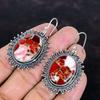 Kingman red mohave copper turquoise gemstone earrings very pretty dangle earring handmade jewelry 925 sterling silver earring gifts for wife