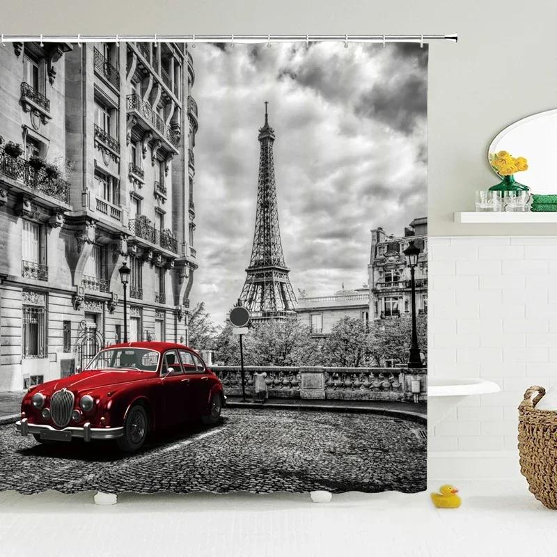 Waterproof Bathroom Shower Curtain New York Woman Street View Polyester Bathroom Curtain Printing Shower Curtains Bath Screen