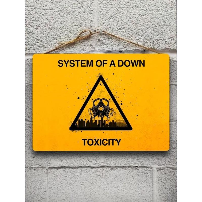 Металлический постер System of a Down, подарок коллеге по офису 20x30см