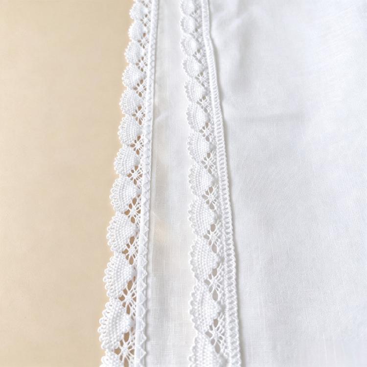 Set aus Baumwoll-Taschentüchern mit weißer Spitzenborte, Faltbare quadratische Taschentuch-Tücher für DIY-Stickerei, Taschentücher für die Hosentasche, Für Hochzeiten, Braut und den täglichen Gebrauch