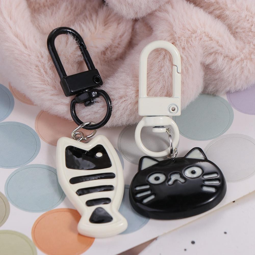 

Cartoon Cat Keychain Key Ring Fish Keychain Fashion Couple Kitty Pendant Unisex fish