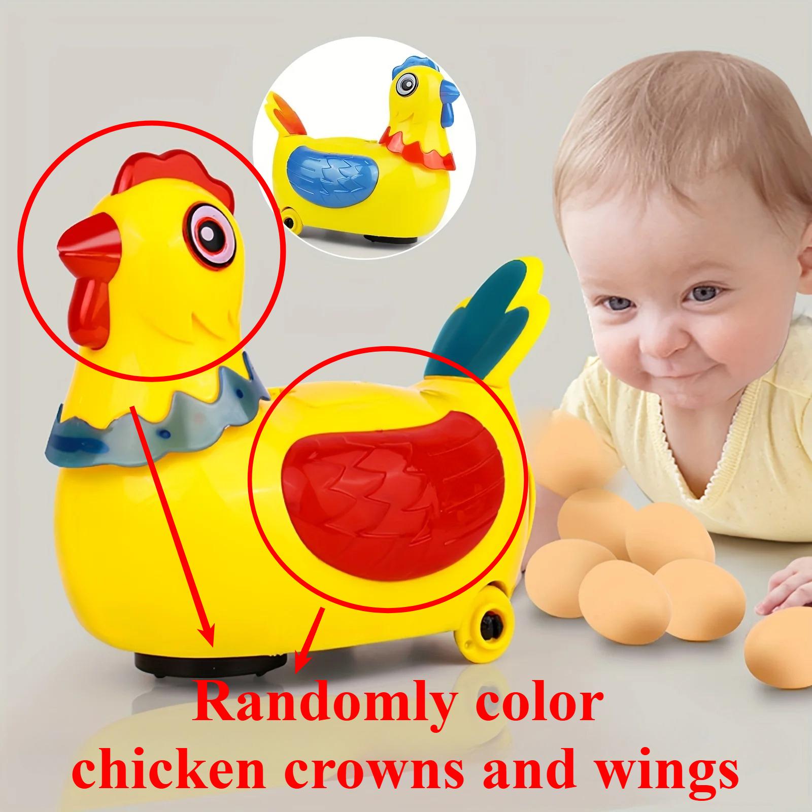 

Electric Laying Egg Chicken Toy Doll with Sound Music Talking Walking Chicken Singing Dancing Chick Toy Easter for Boys Girls білий