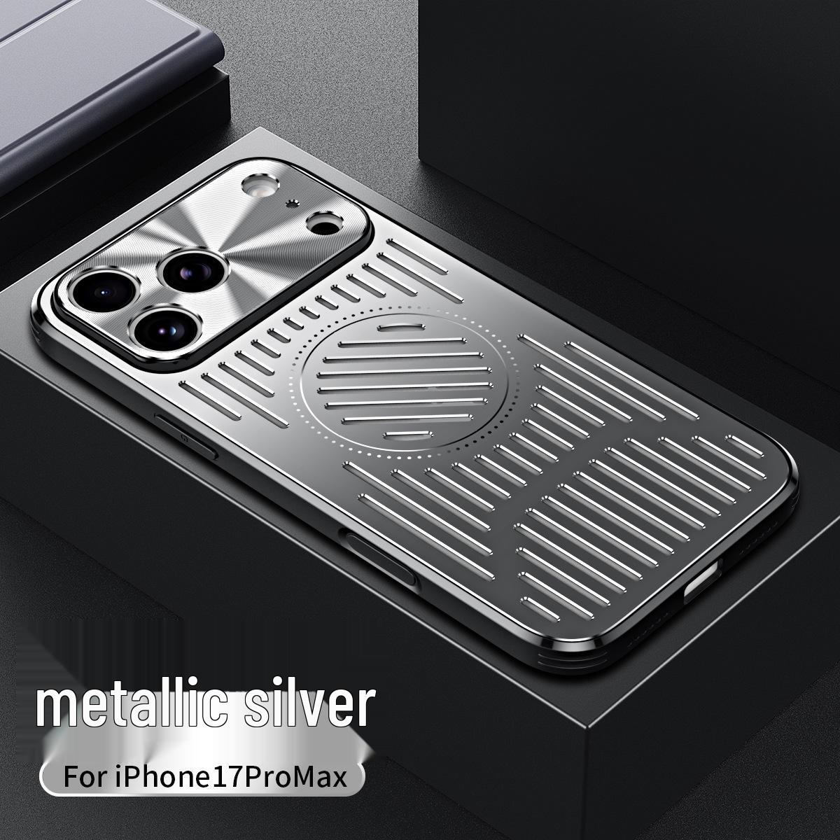 

Магнитный металлический чехол для отвода тепла для iPhone 16 Pro Max, Apple 14/15 Полная защита от падений iPhone 15 Pro Max