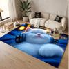 Music General Theme Soft Crystal Velvet Rug Custom Name & Text Print Non Slip Floor Rug for Bedroom Living Room