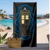 Doctor Who's TARDIS Printed Quick Dry Beach Towel Super Absorbent Soft Lightweight Bath Towel for Pool Summer Travel