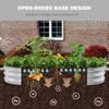 Raised Garden Bed 6x3x1ft Galvanized Outdoor Planter Beds with Safety Edging and Gloves Oval Metal Planter Box for Gardening Ve